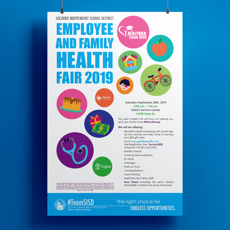 SISD Employee and Family Health Poster print ad poster